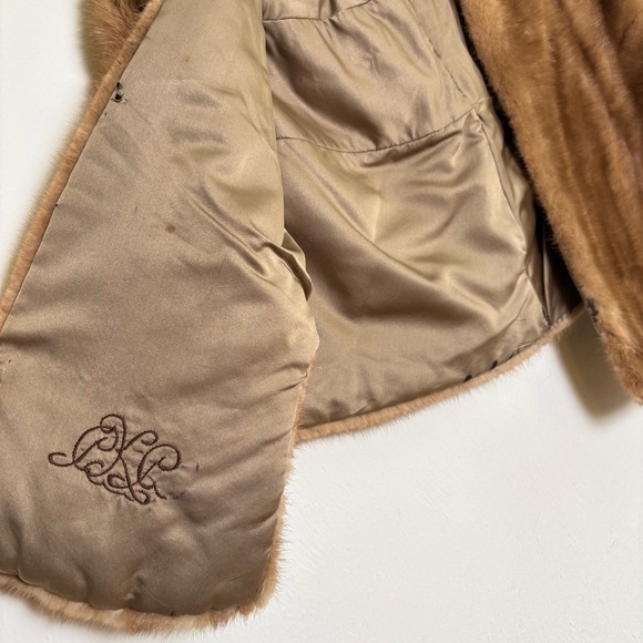 Vintage 50s 60s Mink Fur Shawl Wrap Topper Shrug - Picture 10 of 14